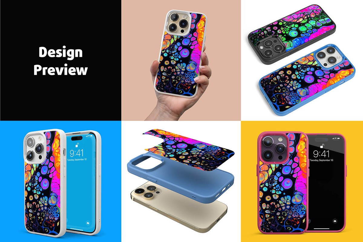 iPhone 14 pro Rugged case, an iPhone Mockup by Colatudo Store (Photo 3 of 9)