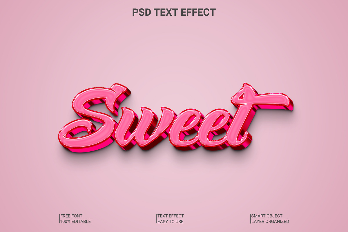 Sweet Text Effect Photoshop, a Layer Style Add-On by Imamul001