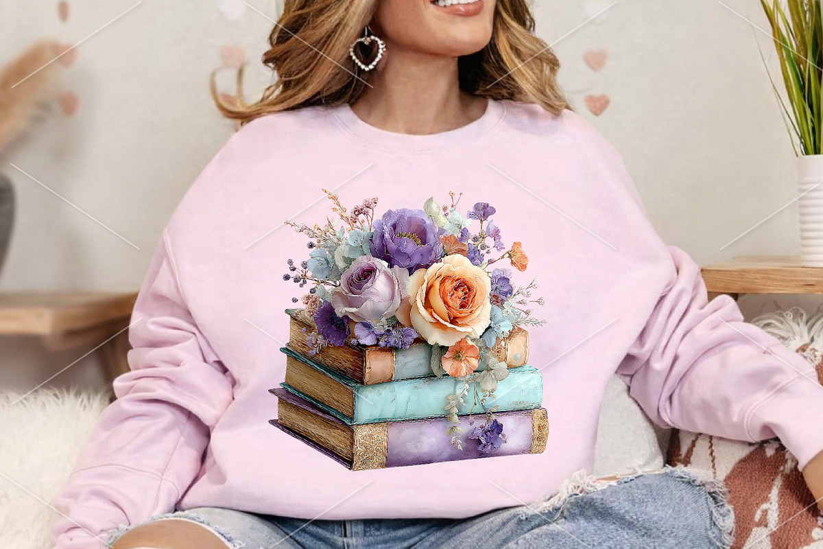 Spring Flower Book Stack Clipart PNG, an Illustration by Canvas Craft (Photo 6 of 7)