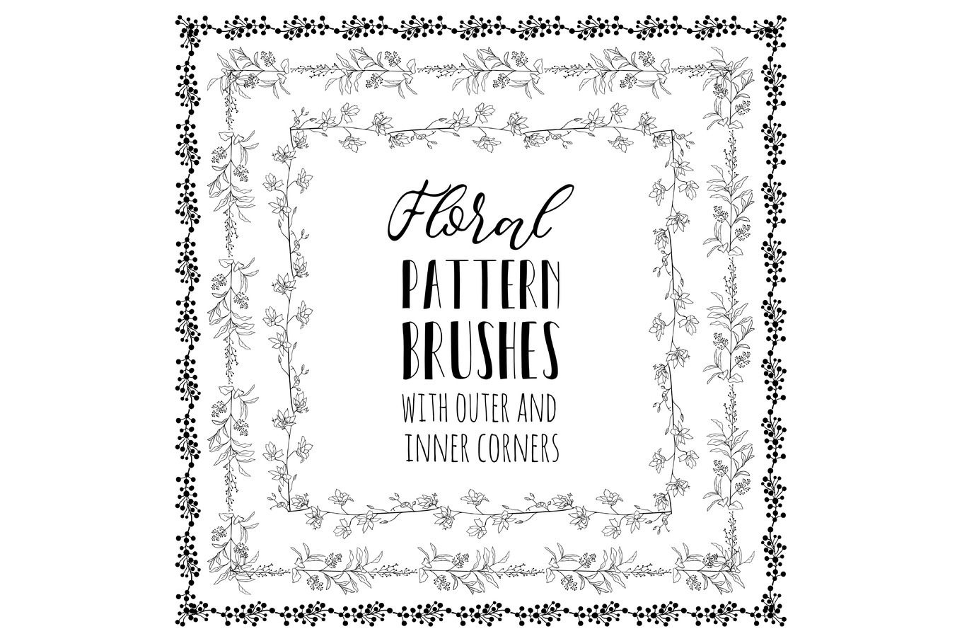 Vector Flexible Pattern Brushes, a Brush Add-On by Olya Creative