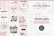 Instagram Stories for Canva | Blush, a Social Media Template by Thirty One Palms Studio (Thumbnail 1 of 9)