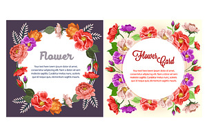 9 Vintage Flower Card Collection