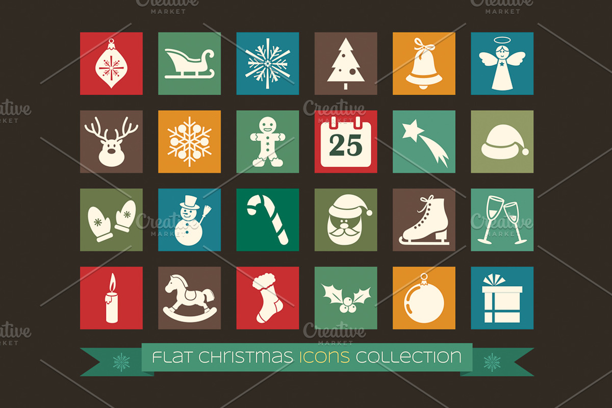 Christmas Icons (vector design), an Illustration by Inkant Studio (Photo 1 of 2)