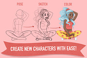 Character pose brush kit, a Brush Add-On by Brushed Rose (Thumbnail 3 of 4)
