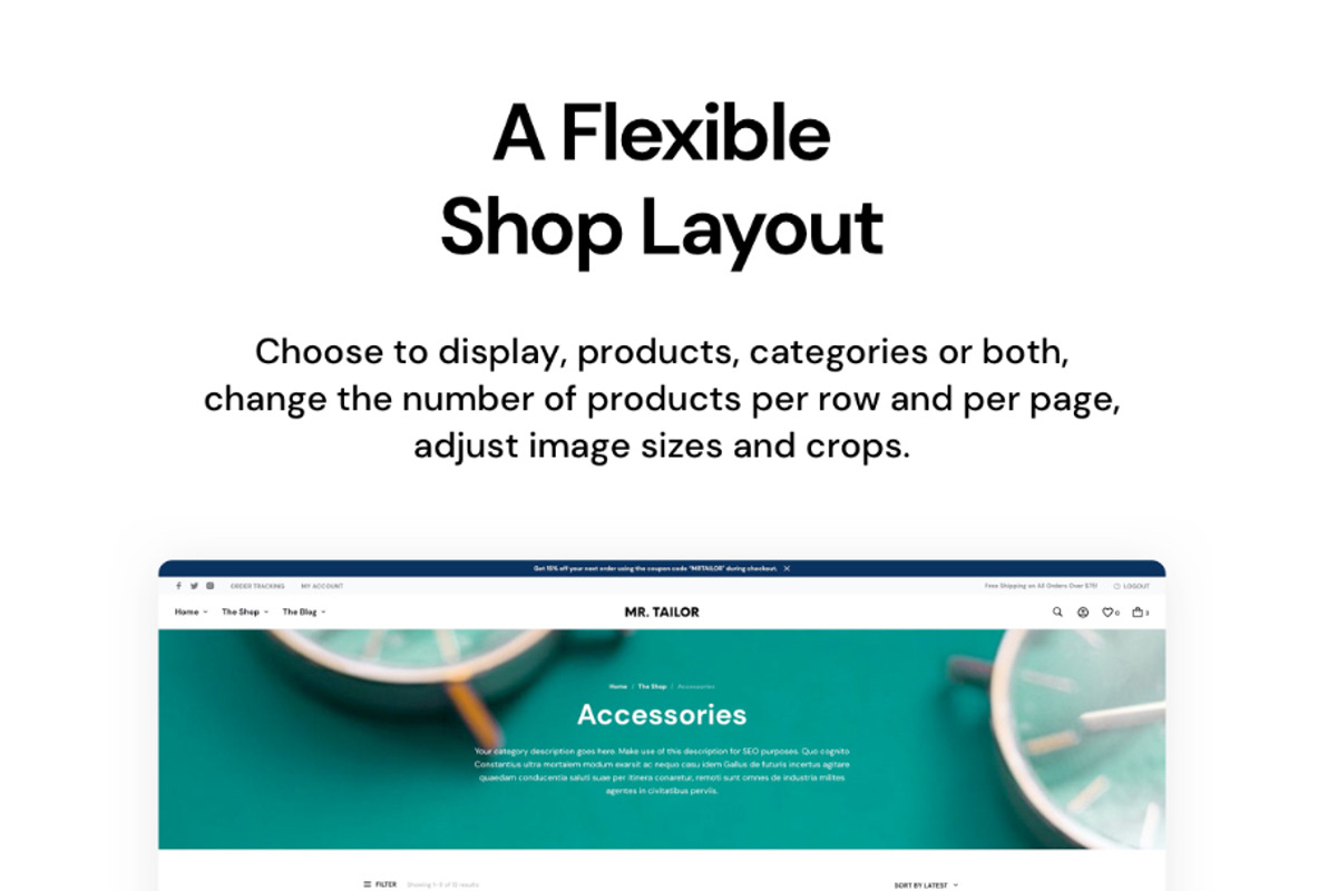 Online Shop Fashion WP Theme, a WordPress Template by UInstrument (Photo 8 of 9)