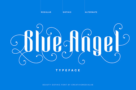 Blue Angel, a Blackletter Font by creativemedialab