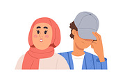 Face avatars of couples, friends set, a Person Illustration by Good Studio (Thumbnail 9 of 16)