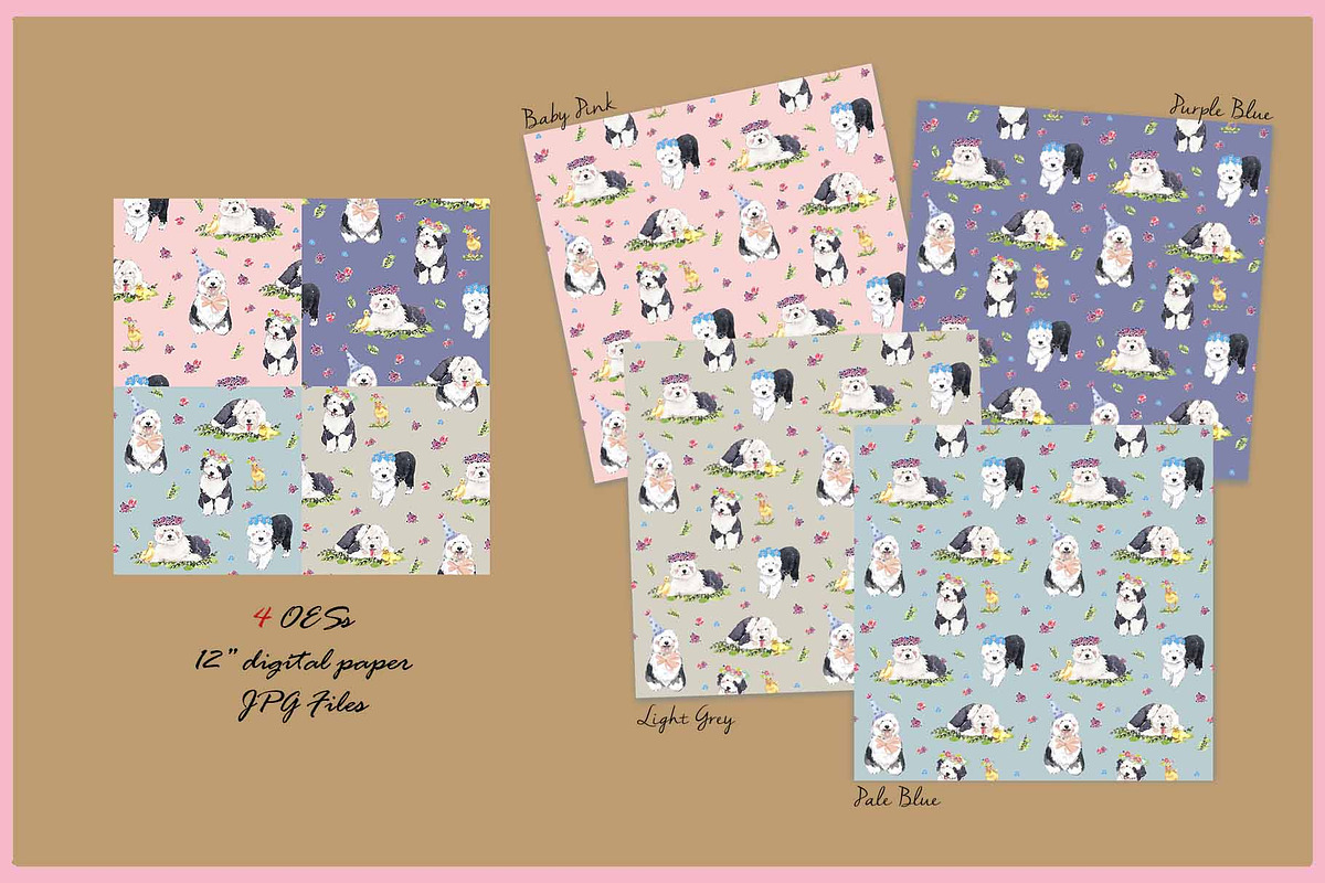 OES Clipart Digital Paper, an Animal Illustration by VianneArt (Photo 3 of 7)