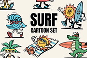 Surf Cartoon Set, a Graphic by cd-design.co (Thumbnail 1 of 7)