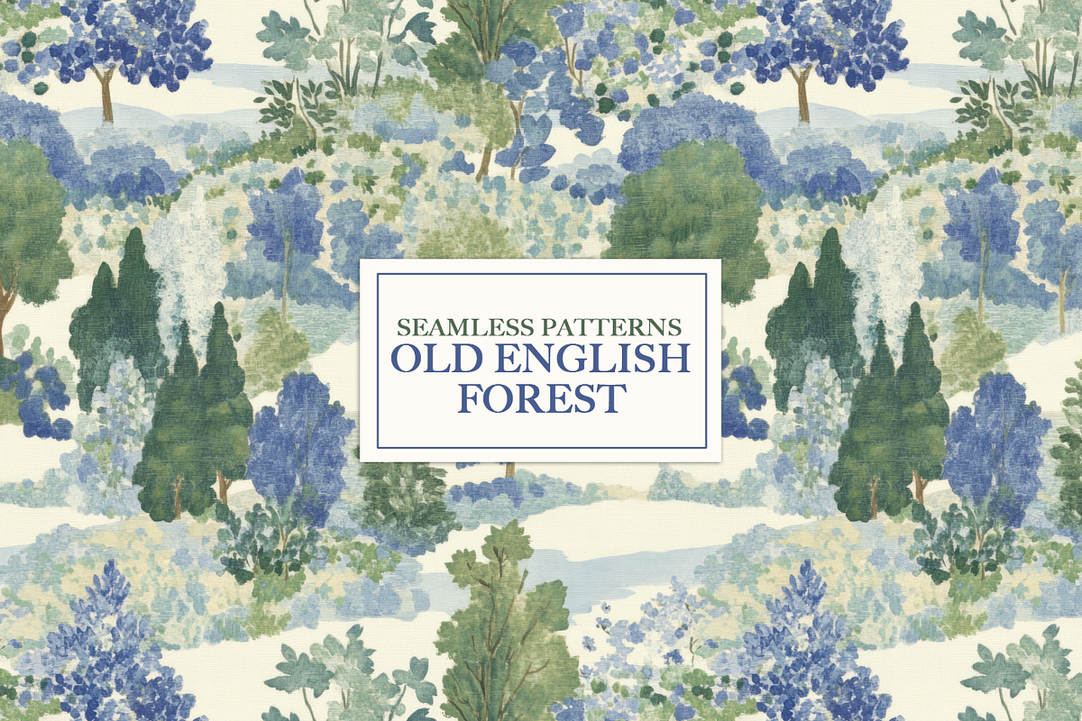 Old English Forest Seamless Patterns, a Pattern Graphic by Digital Museum (Photo 8 of 10)