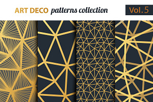Art Deco vector patterns set 5