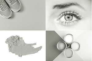 Grey monochrome mood board for, a Background Photo by Anna Efetova