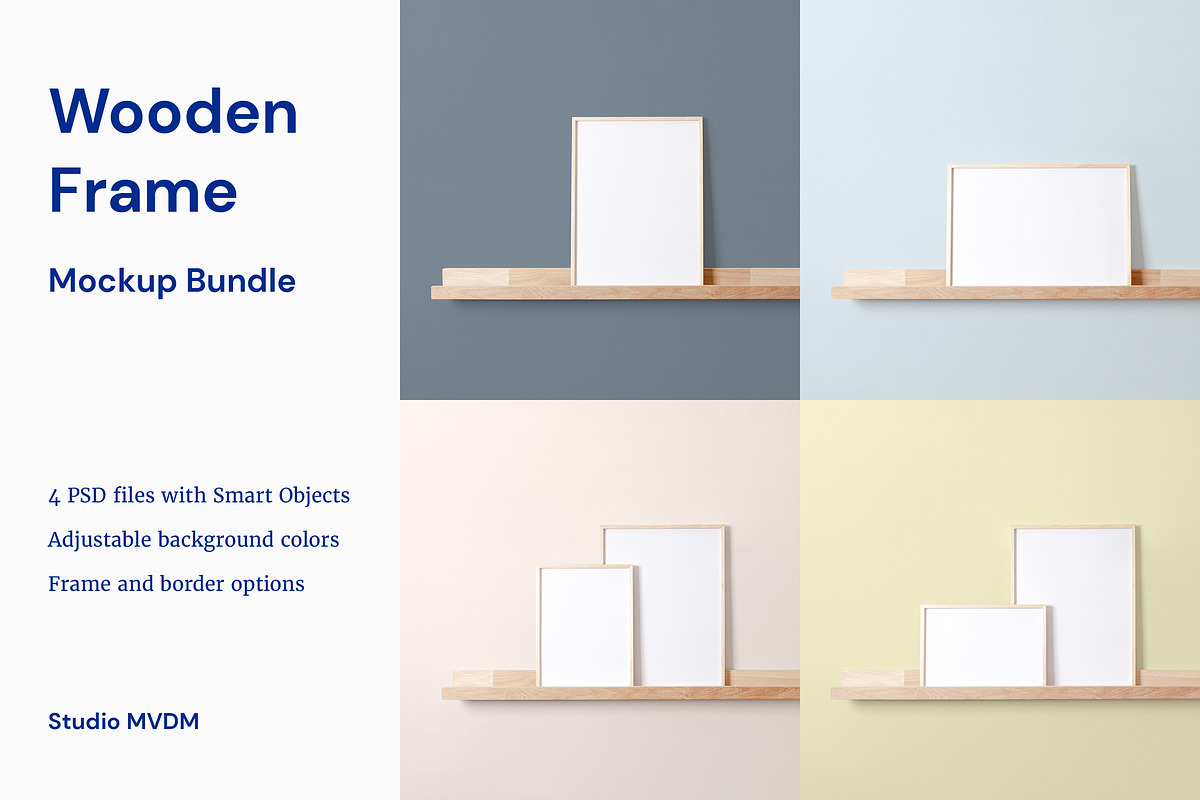 Wooden Frame Print - Mockup Bundle, a Product Mockup by Studio MVDM (Photo 1 of 8)