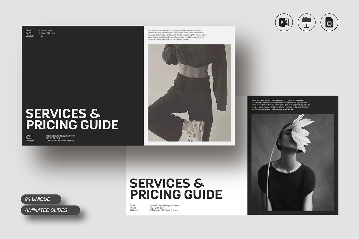 Services Guide Presentation Template, a Presentation Template by Dream-Lab