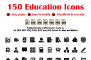 Education Glyphs Icons, a Solid Icon by Vector Stall (Thumbnail 4 of 4)