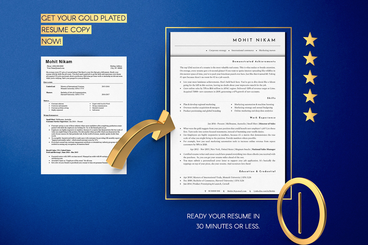Director Resume Template, CV, a Resume Template by Career Canvas (Photo 9 of 11)