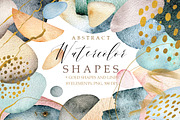 Abstract Watercolor and gold shapes, an Object Graphic by SimpleWishesArt (Thumbnail 1 of 13)