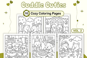 Cuddle Cuties Cozy Book Vol-2, a Decorative Illustration by Ink Gallery