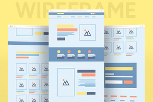 Creative Wireframe Landing Page, a Landing Page Template by ContestDesign