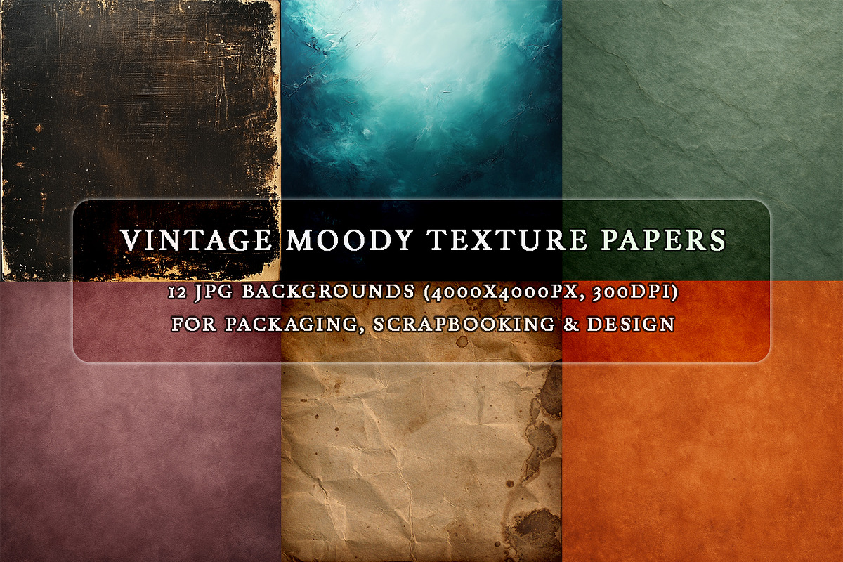 Vintage Moody Texture Papers 12 JPG, a Background Graphic by MuzaArtStudio (Photo 1 of 7)