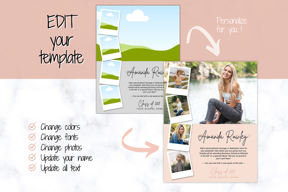 Graduation Yearbook Ad Template, a Magazine Template by Templatables (Photo 3 of 8)