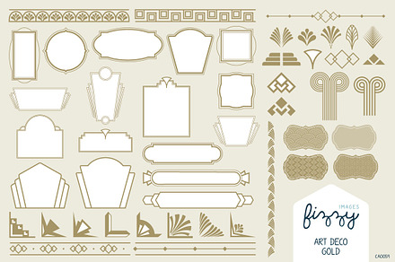 Art Deco Gold Vector Elements