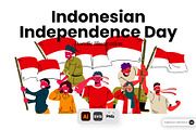 Indonesian Independence Day Doodle, a Person Illustration by SLAB! Design (Thumbnail 1 of 3)