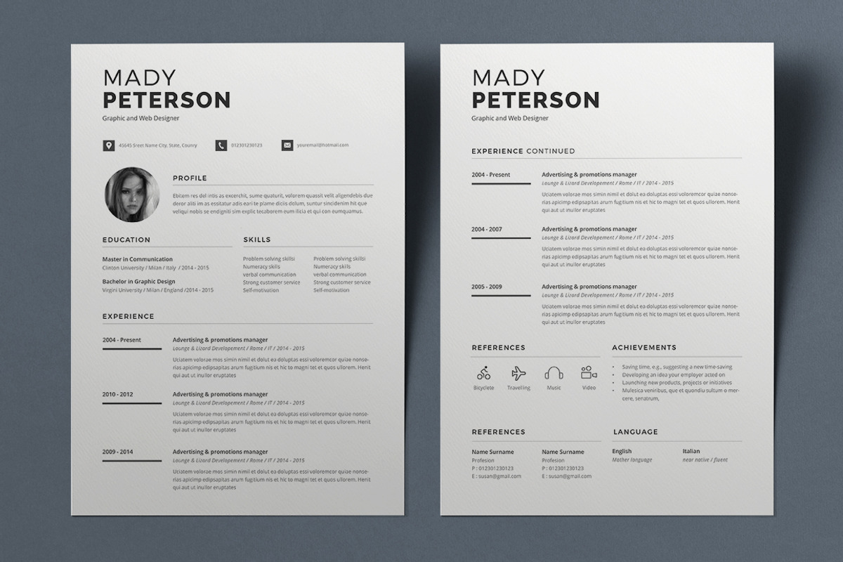 Resume Mady, a Resume Template by Astut (Photo 1 of 5)