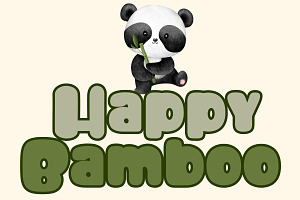Happy Bamboo - Handwritting, a Blackletter Font by Charmingbear59.design