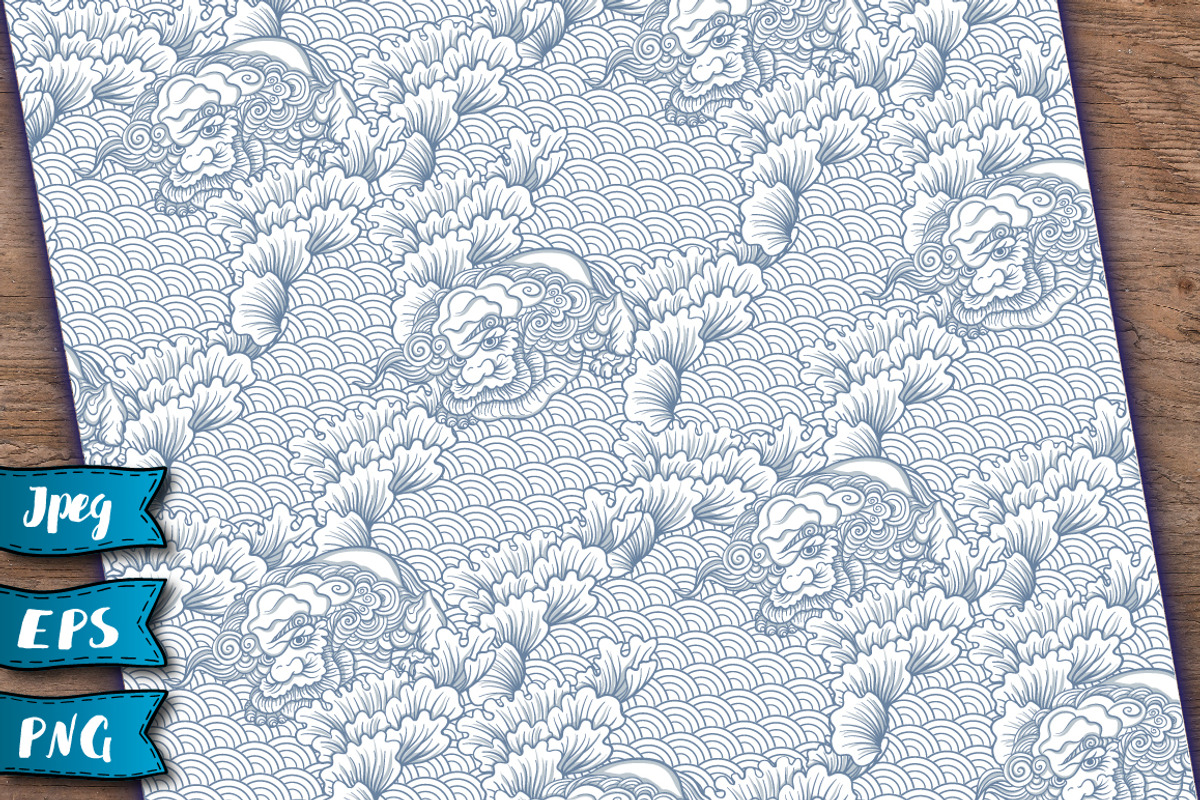 Japanese seamless patterns set, a Pattern Graphic by Elen-Lane (Photo 7 of 7)