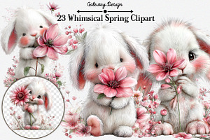 Whimsical spring clipart Bundle, an Illustration by GatewayDesign