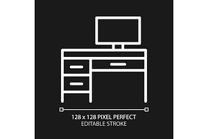 Writing table pixel perfect white, an Icon by IMG Visuals