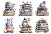 Spring Flower Book Stack Sublimation, an Illustration by Daily.Designs (Thumbnail 3 of 8)