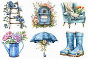 Dusty Blue Spring Clipart, an Illustration by Libby Wishes (Thumbnail 9 of 9)