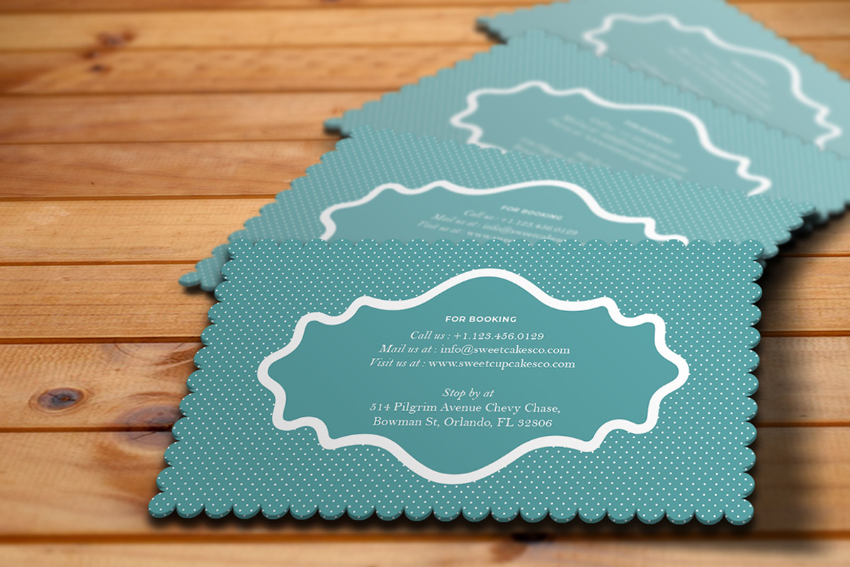Cake Bakery Die Cut Business Card, a Business Card Template by GraphicsEgg (Photo 3 of 4)
