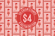 Ice Cream Stamp Seamless Pattern, a Pattern Graphic by K McCormack Designs (Thumbnail 1 of 4)