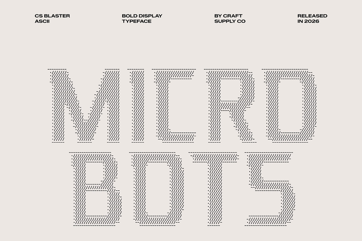CS Blaster Ascii, a Sans Serif Font by Craft Supply Co. (Photo 2 of 8)