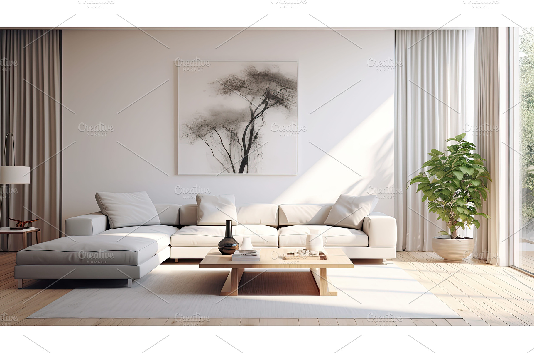 sofa interior design ai generated, a Background Photo by pikepicture