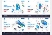 Isometric Landing Page Template, an Illustration by alexdndz (Thumbnail 9 of 29)