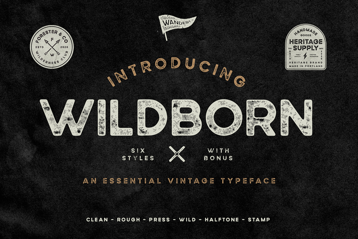 Wildborn Vintage Sans Typeface