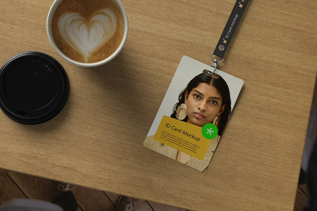 Realistic ID Card Mockup, a Packaging Mockup by Tahtagraphic (Photo 2 of 4)