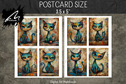 Cute Quirky Cat, Junk Journal Pages, an Animal Illustration by Digital Art Mahdiseño (Thumbnail 8 of 9)