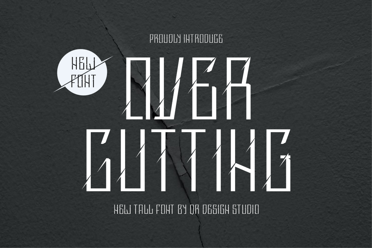 Over Cutting Font, a Blackletter Font by QR Design Studio (Photo 1 of 6)