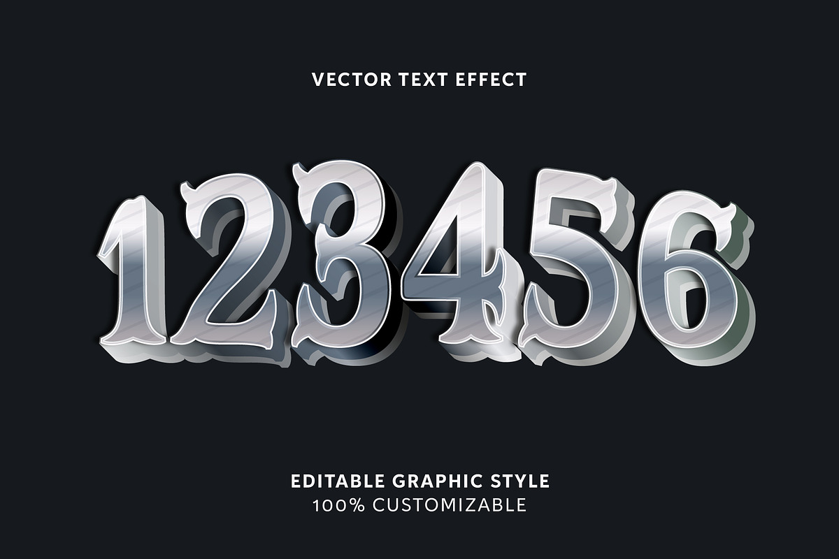Silver Metallic Elegant Text Effect preview 2