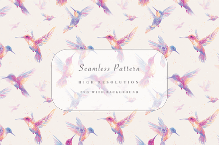 Hummingbird Seamless Pattern