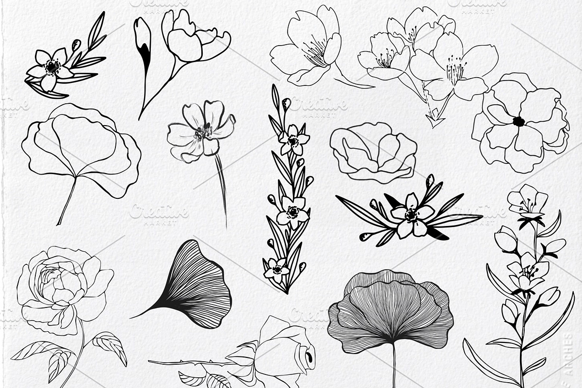 Procreate Stamps - Floral, a Brush Add-On by Li Zamperini (Photo 3 of 3)