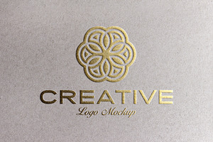 Gold Foil Logo Mockup on Paper