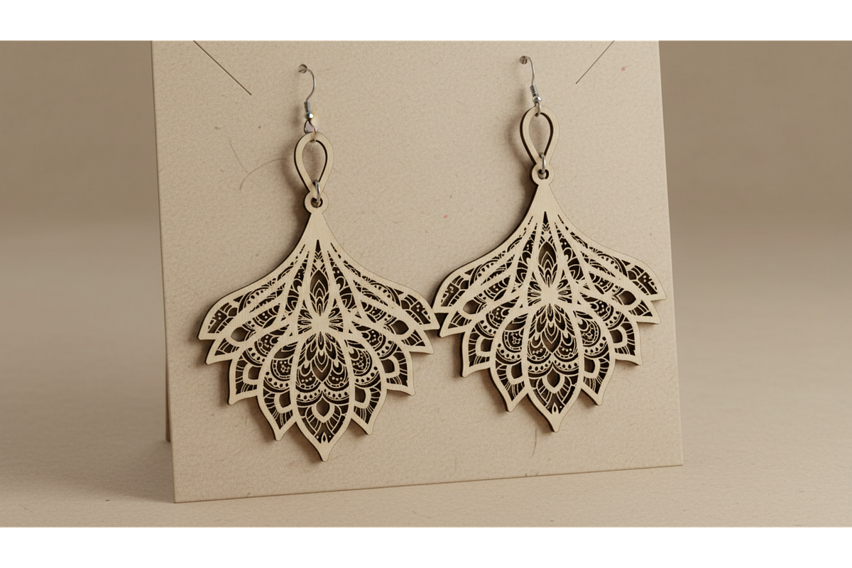 Ornament Dangle Earring Set, a Graphic by hafijul (Photo 2 of 11)