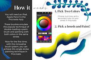 Dual Color Brushes for Procreate, a Brush Add-On by AJ Brushes (Thumbnail 2 of 8)