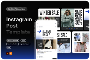 Fashion WInter Sale Instagram Post, a Social Media Template by Annora Studio
